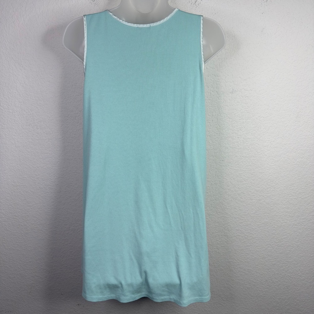 PJ Harlow Alyssa Nightgown Womens M Blue Cotton Modal Ruffle Cottagecore Sleep - Picture 2 of 8